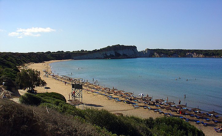 Trotzdem wird am Strand von Kap Gerakas fleißig 'geurlaubt'